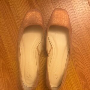 Guillermina Shimmering Orange Flats